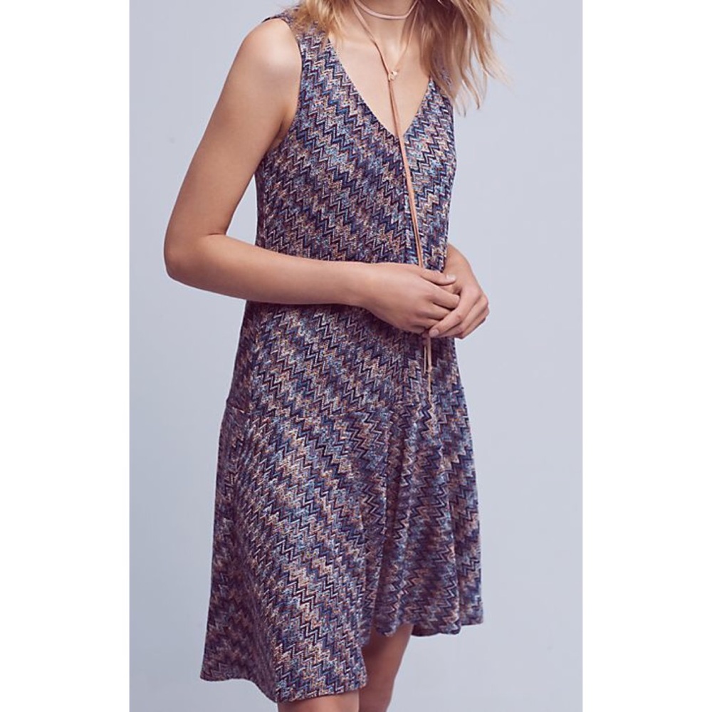 NWT Anthropologie Maeve Westwater Chevron Dress